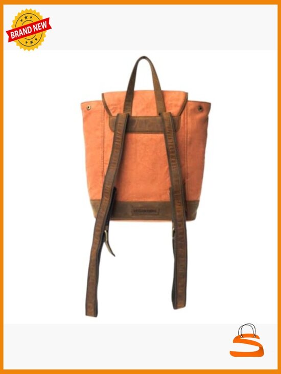 Western Upcycled Canvas Backpack - Licensed Yellowstone Knapsack Snap Closure main image 4